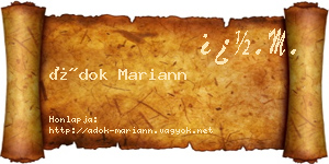 Ádok Mariann névjegykártya